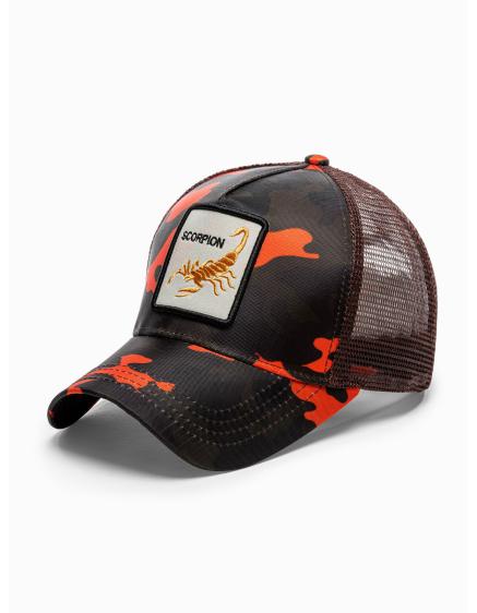 Pánská čepice H110 - hnědá/kamufláž