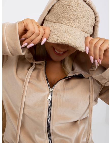 Női plus size szett nadrággal MICHELL bézs bézs