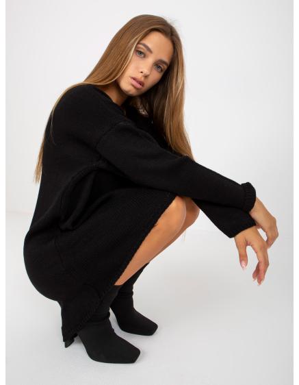 Dámsky sveter oversize OCH BELLA čierny