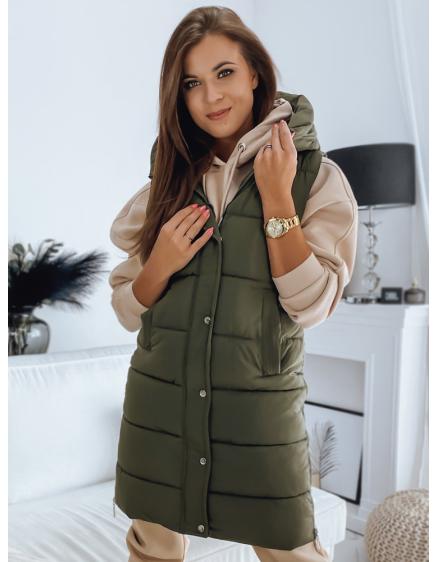 Dámská vesta prošívaná  NOELIA zelená