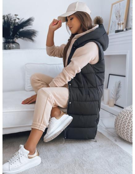 Női steppelt mellény NOELIA fekete