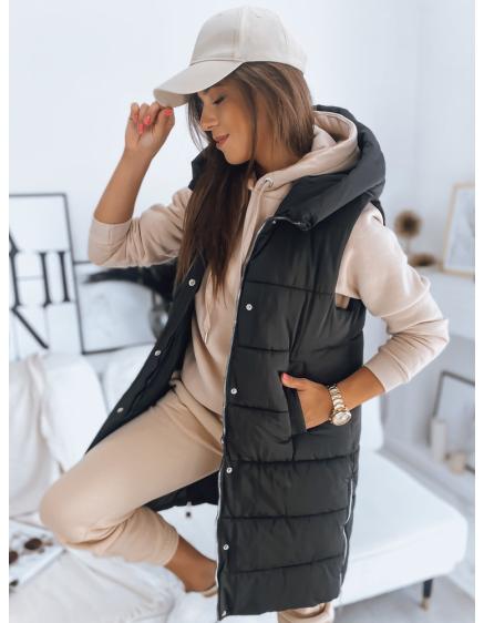 Női steppelt mellény NOELIA fekete