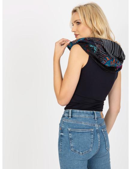 Dámská šála s potisky ANDREA černá