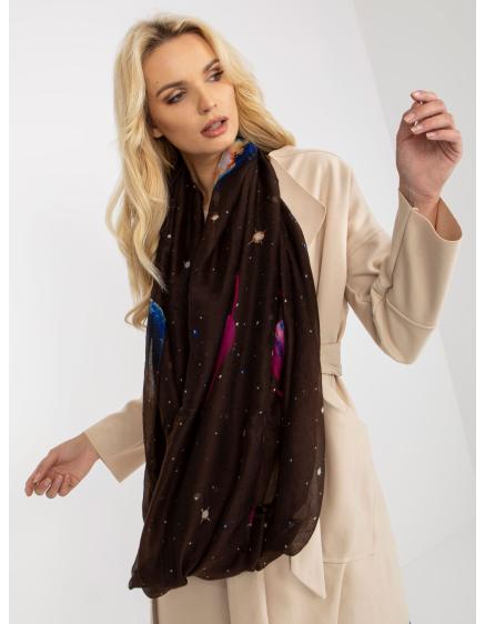 Dámsky šál s potlačou ISADORA hnedý