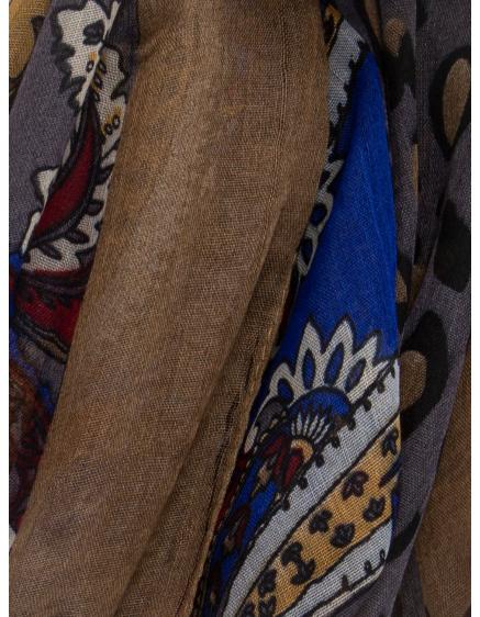 Női nyomtatott sál MELOA szürke