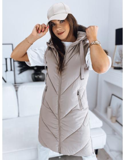 Dámská vesta prošívaná ZIPIS béžová