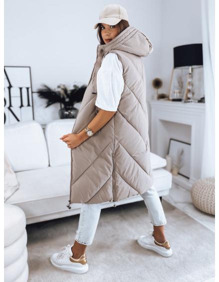 Dámská vesta prošívaná ZIPIS béžová