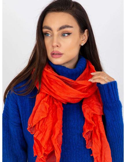 Női sál hullámos szegéllyel EMILIA sötét narancssárga