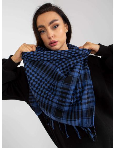 Női kockás sál ARAFAT sötétkék-fekete színben