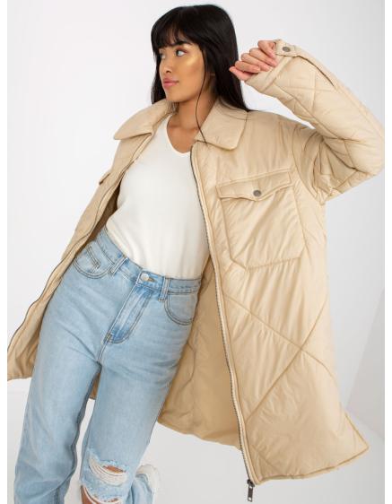 Dámska bunda s prešívaním HEIDI svetlo béžová