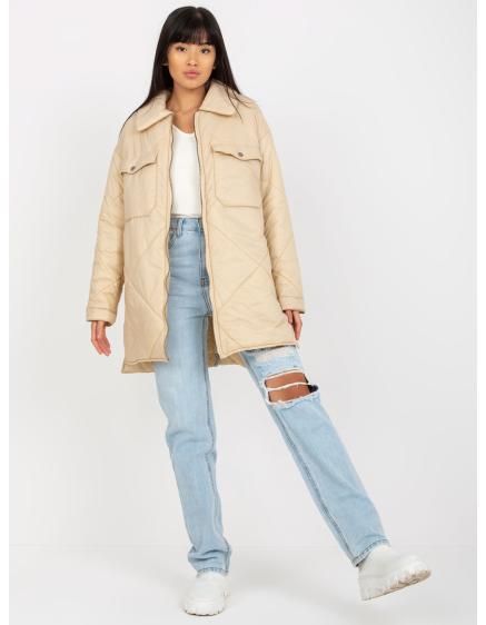 Dámska bunda s prešívaním HEIDI svetlo béžová