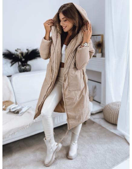 Dámsky kabát MELVIN tmavo béžový