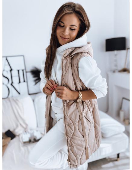 Dámska prešívaná vesta WELIA béžová