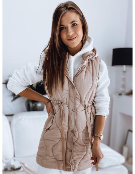 Dámska prešívaná vesta WELIA béžová