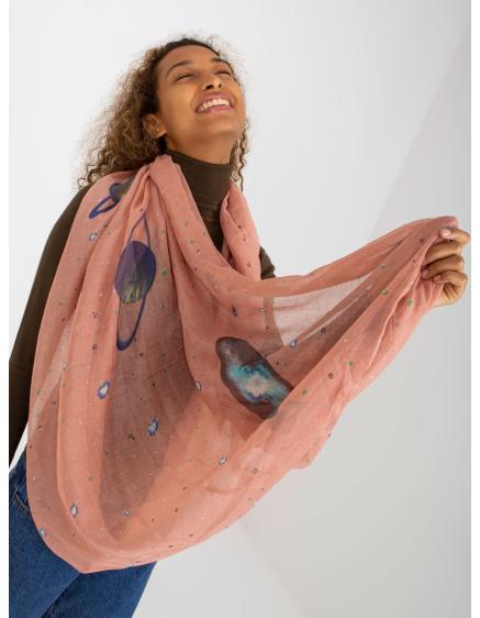 Dámsky komín s potlačou LEILA svetlo ružový