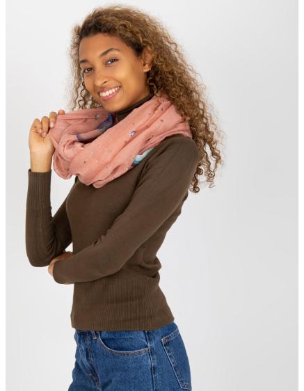 Dámsky komín s potlačou LEILA svetlo ružový