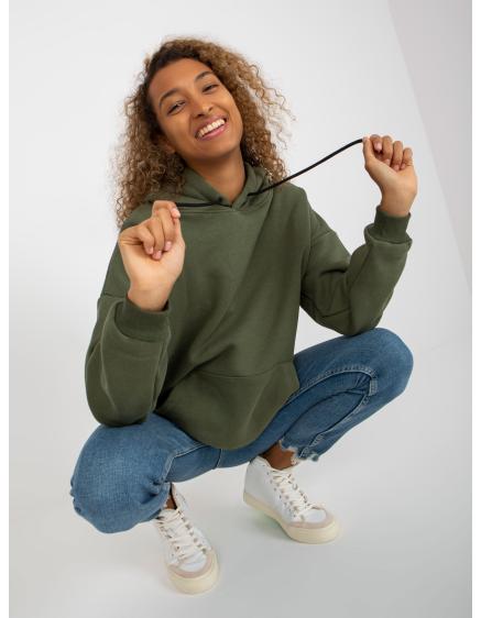 Dámská mikina s kapucí RUE PARIS khaki 