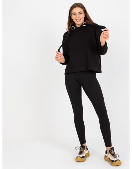 Fekete női tréningruha leggingsszel