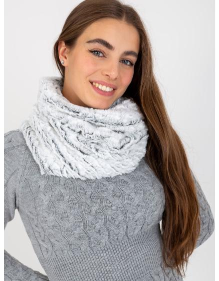 Dámský komín z umělé kožešiny POTA bílo černý