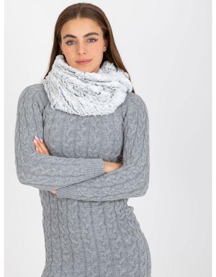 Dámský komín z umělé kožešiny POTA bílo černý