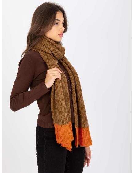 Női sál KAYLA barna és narancs színben