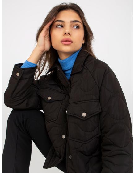 Dámska bunda bez kapucne prechodná prešívaná KIMBER čierna