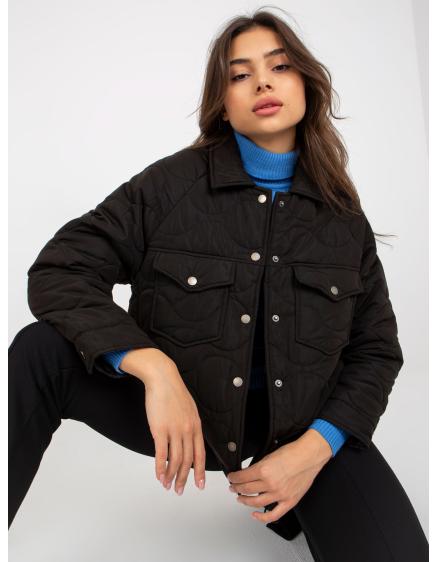 Dámska bunda bez kapucne prechodná prešívaná KIMBER čierna
