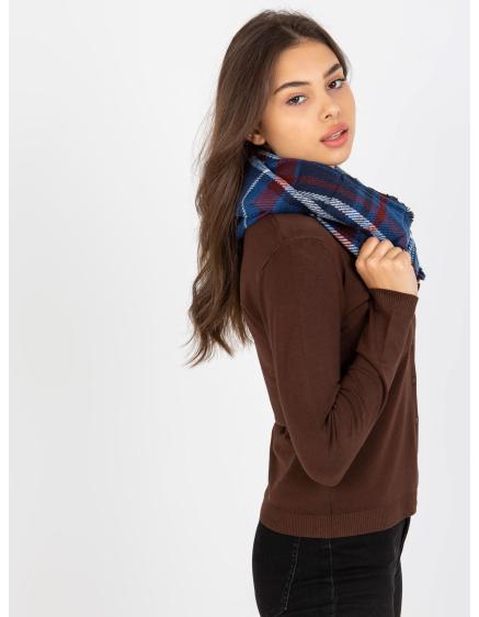 Dámska šatka s potlačou kockovaná LIBERTY námornícky modrý