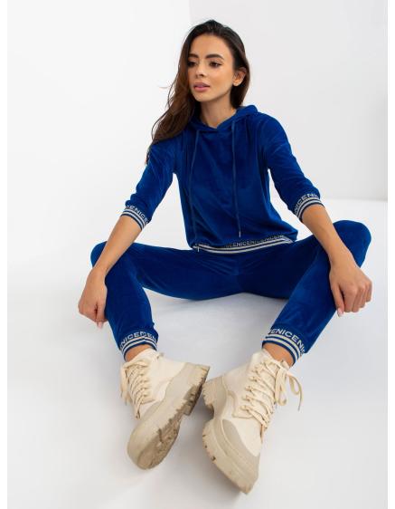 Női bársony szett nadrággal IVY kék