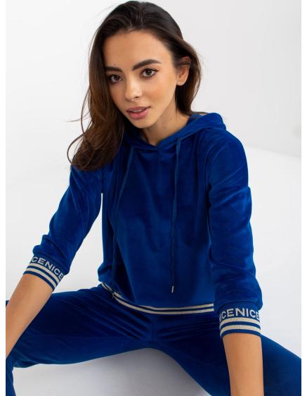 Női bársony szett nadrággal IVY kék