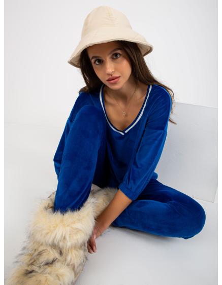 Dámská souprava s lemovaným výstřihem SAMARA kobaltově modrá 