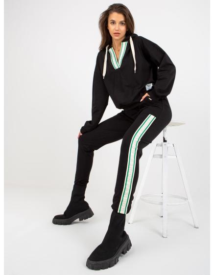 Dámská souprava s mikinou s kapucí AMARA černá 