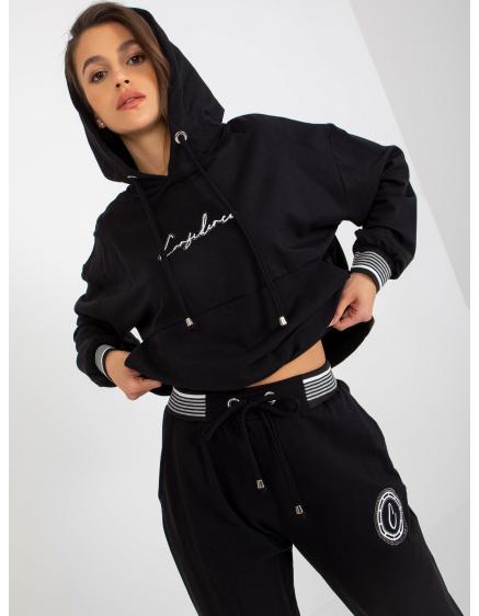 Dámska súprava voľného strihu s mikinou SONIA čierna