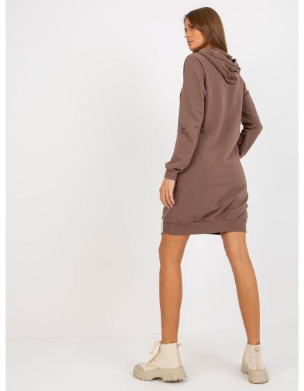 Női kapucnis ruha LIZA barna