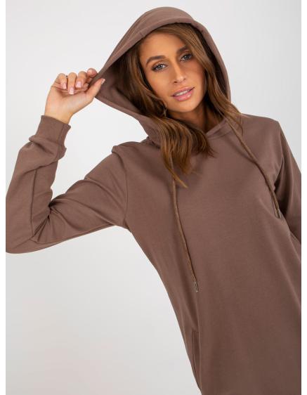 Női kapucnis ruha LIZA barna