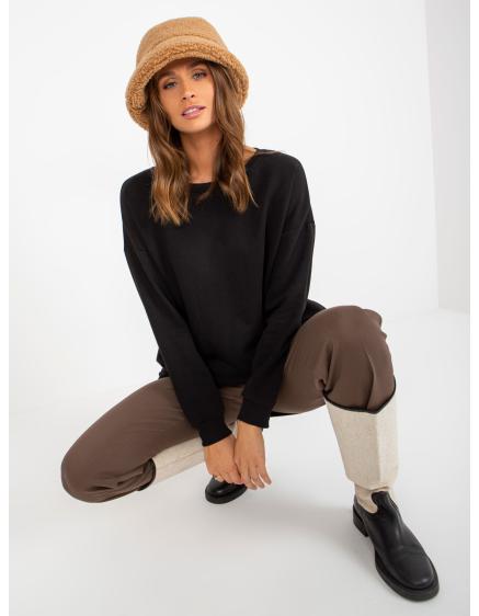 Női pulóver zsebekkel ANISE fekete