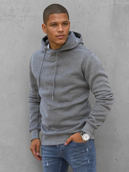 Férfi kapucnis pulóver NATE sötétszürke