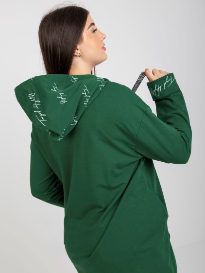 Női plus size pulóver BRENDA sötétzöld