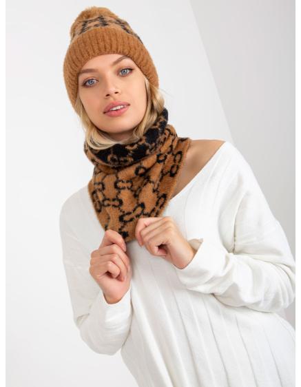 Női mintás kémény JIMENA barna és fekete