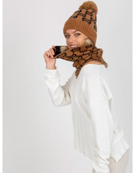 Női mintás kémény JIMENA barna és fekete