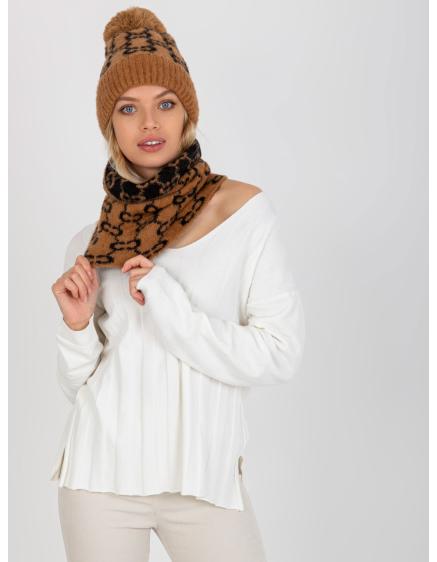 Női mintás kémény JIMENA barna és fekete