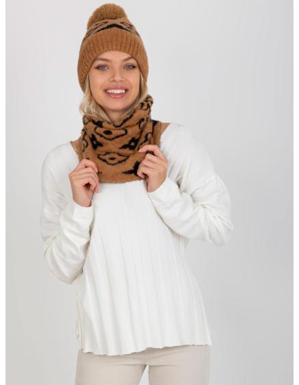 Dámský komín ALEXIS hnědo černý 