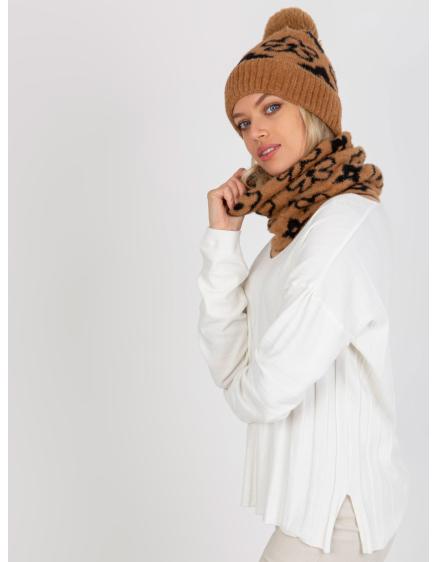 Dámský komín ALEXIS hnědo černý 