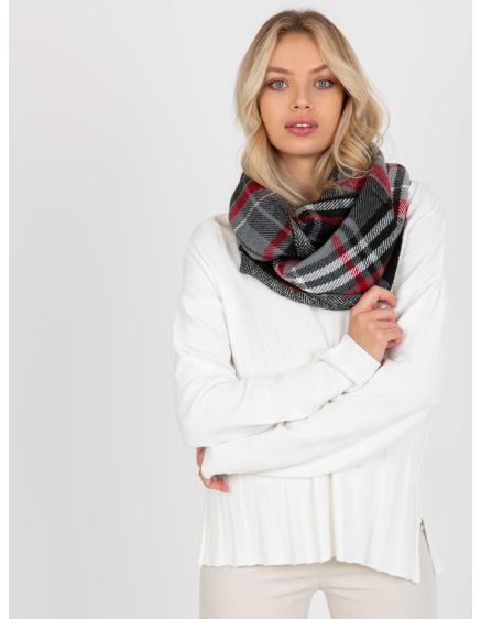 Dámský komín s potiskem LEXIE šedo červený  