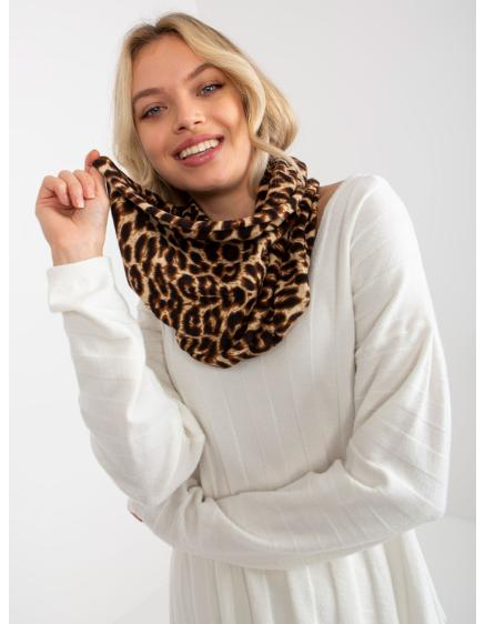 Dámsky komín so zvieracím vzorom JOYCE tmavo béžový