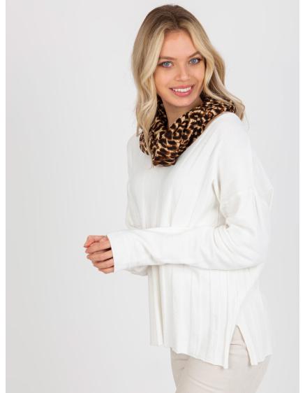 Dámsky komín so zvieracím vzorom JOYCE tmavo béžový