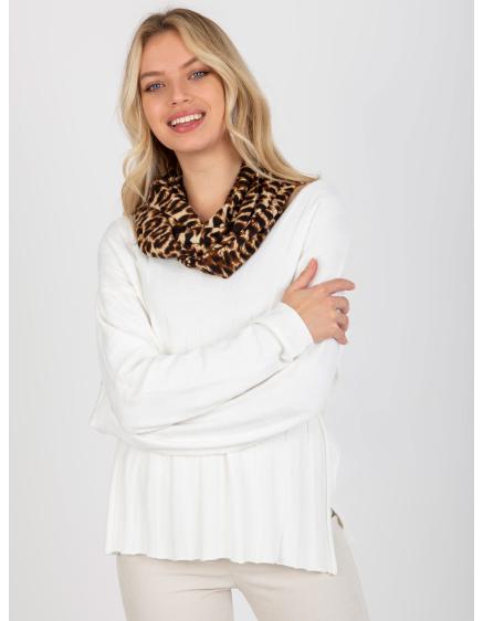 Dámsky komín so zvieracím vzorom JOYCE tmavo béžový