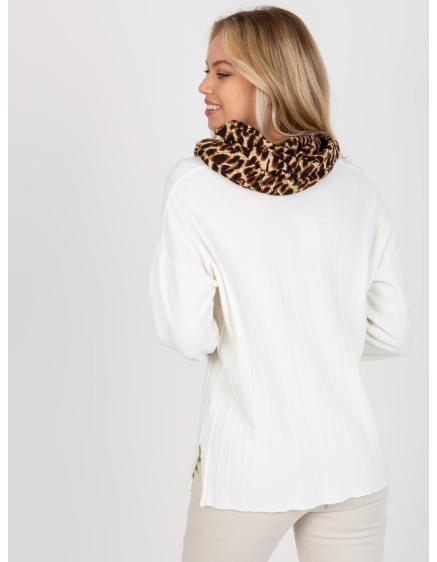 Dámsky komín so zvieracím vzorom JOYCE tmavo béžový