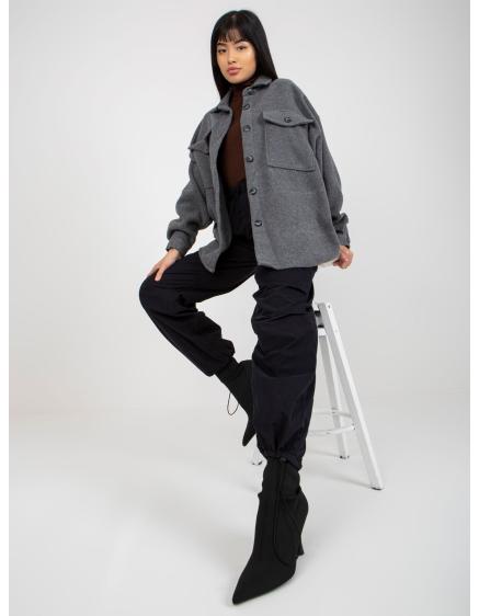 Dámska košeľa s dlhým rukávom JOELIN tmavo šedá