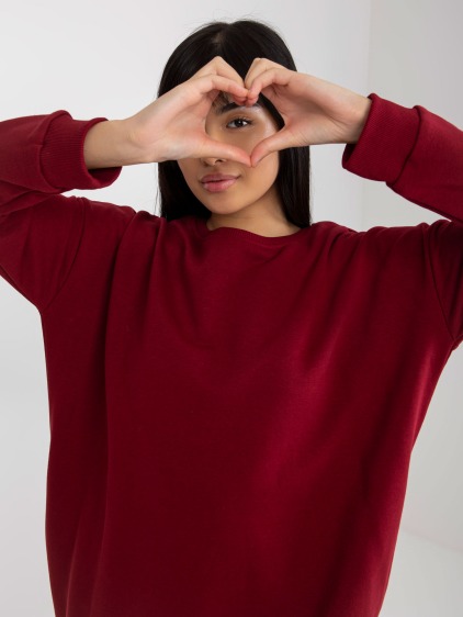 Dámská mikina oversize HENRIETTA kaštanová 